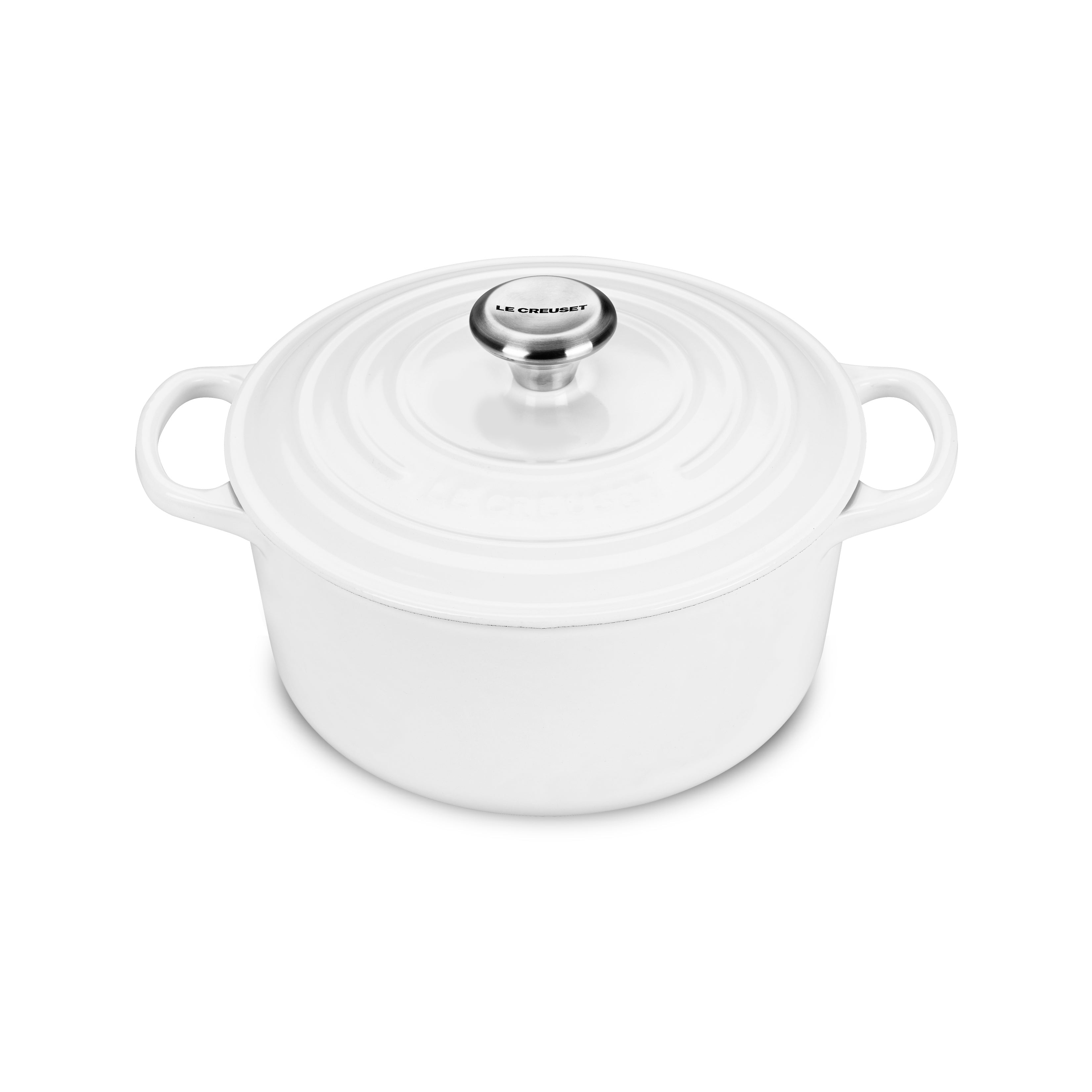 Le Creuset Signature Cast Iron 4.5-quart White Round Dutch Oven