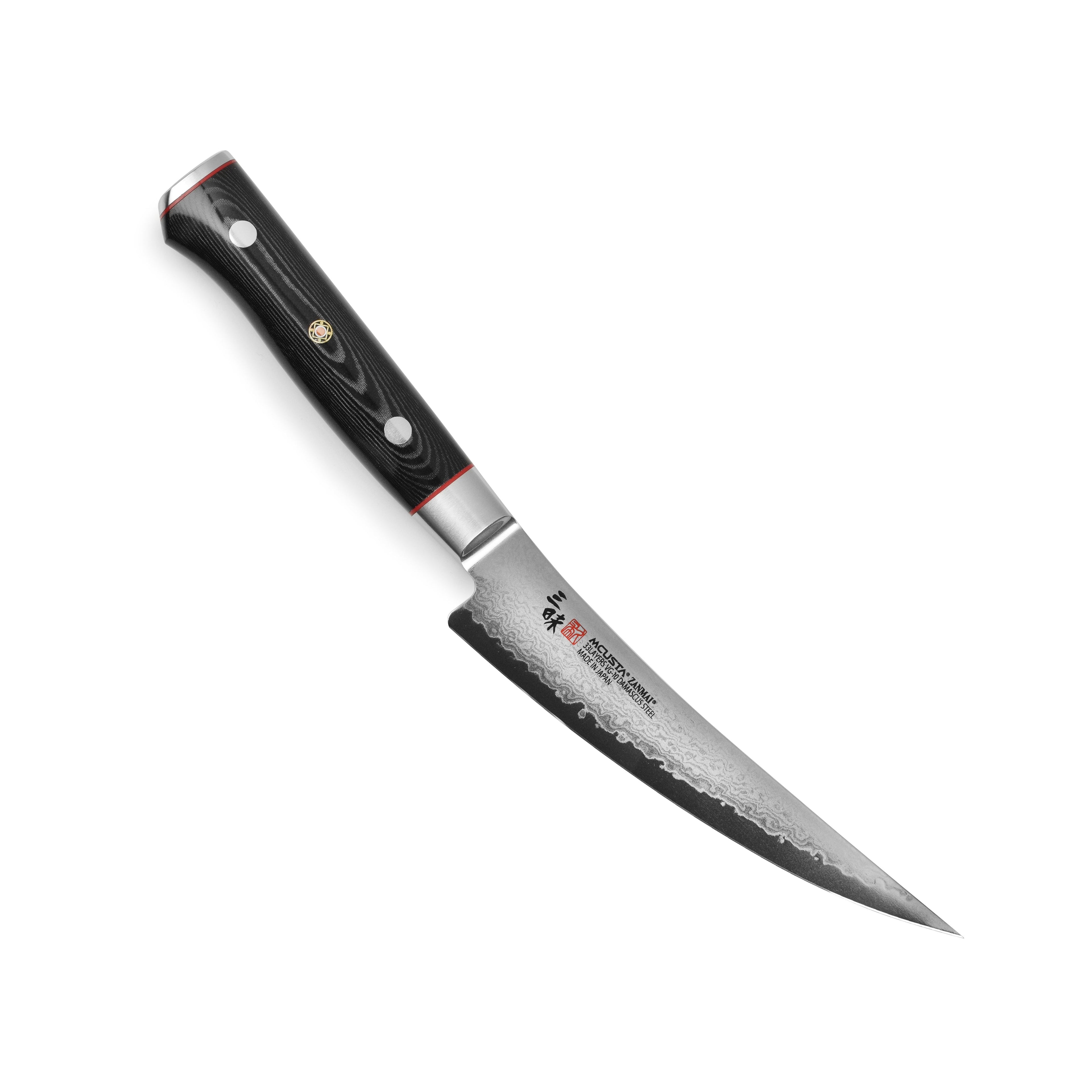 Zanmai Classic Pro Zebra Damascus 6.5" Curved Boning Knife