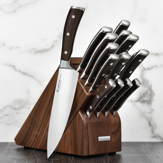 Wusthof Ikon Blackwood 16 Piece Walnut Knife Block Set