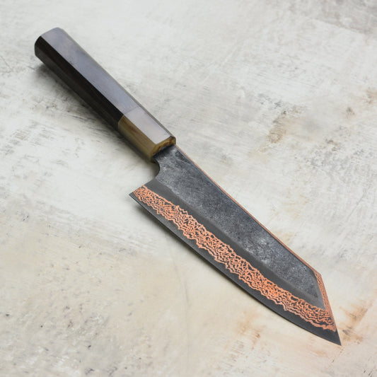 Hatsukokoro Yorokobi SLD Kurouchi Copper Damascus 7" Bunka