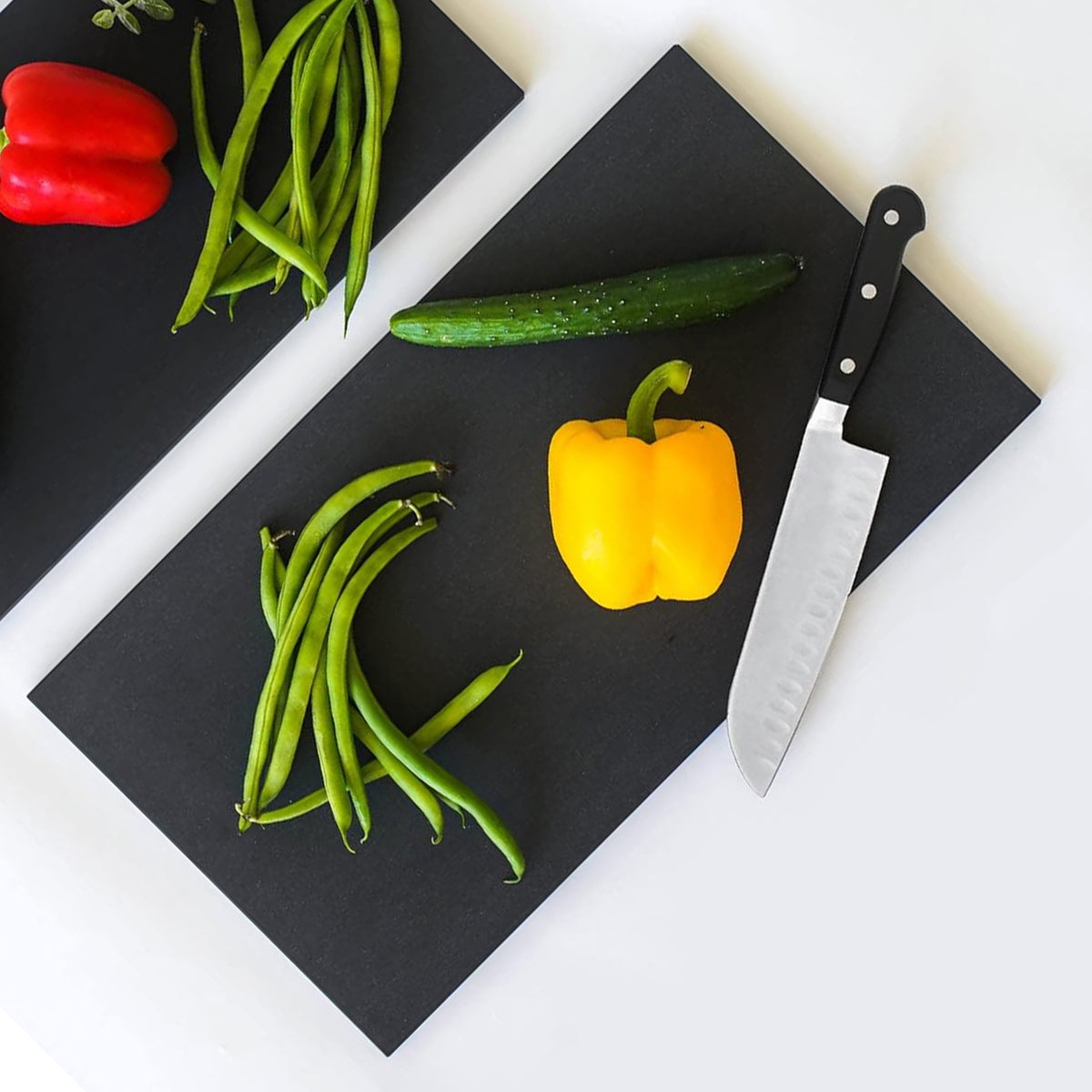 Asahi Black Professional Rubber Cutting Board, 19.7 x 9.8" (15mm)