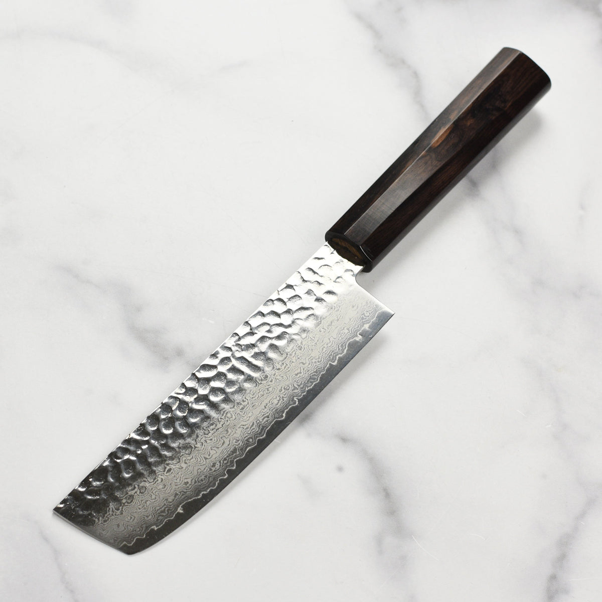 Takayuki Tsuchime Damascus 6.3" Nakiri with Ebony Handle