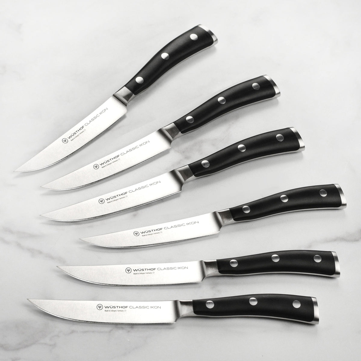 Wusthof Classic Ikon 6 Piece Steak Knife Set with Wood Case