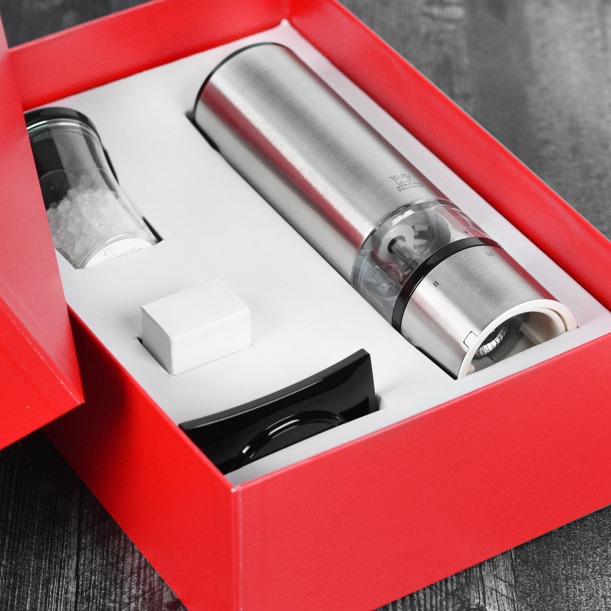 Peugeot Elis Sense 8" Stainless Steel Electric Salt Mill