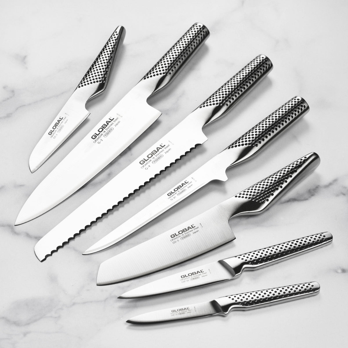 Global 10 Piece Bamboo Knife Block Set