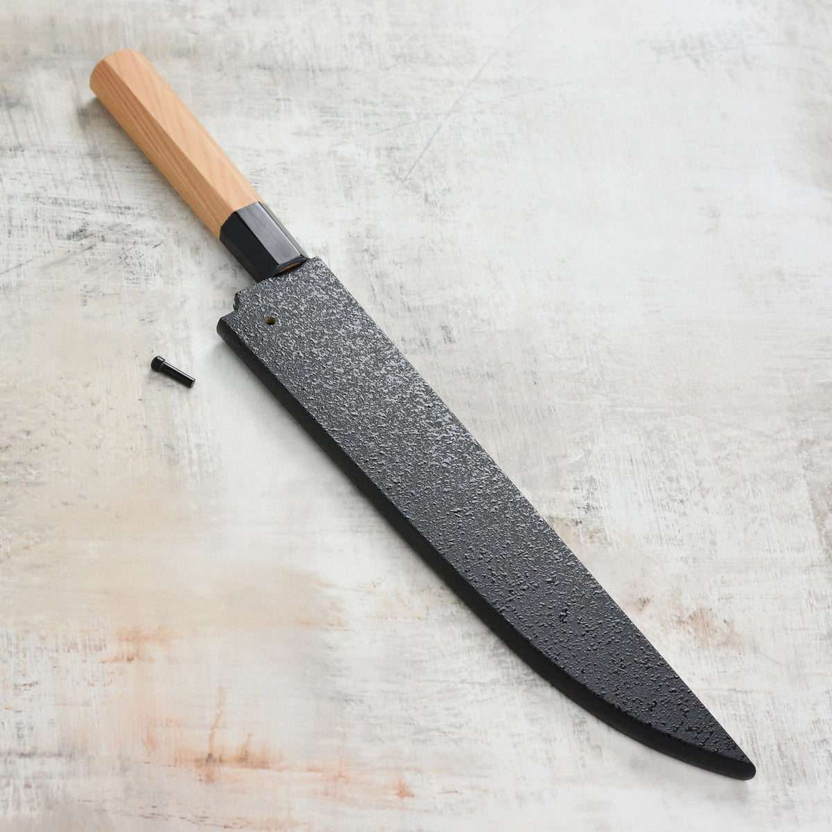 Takayuki x Itsuo Doi Homura Aogami #2 9.4" Sujihiki with Saya