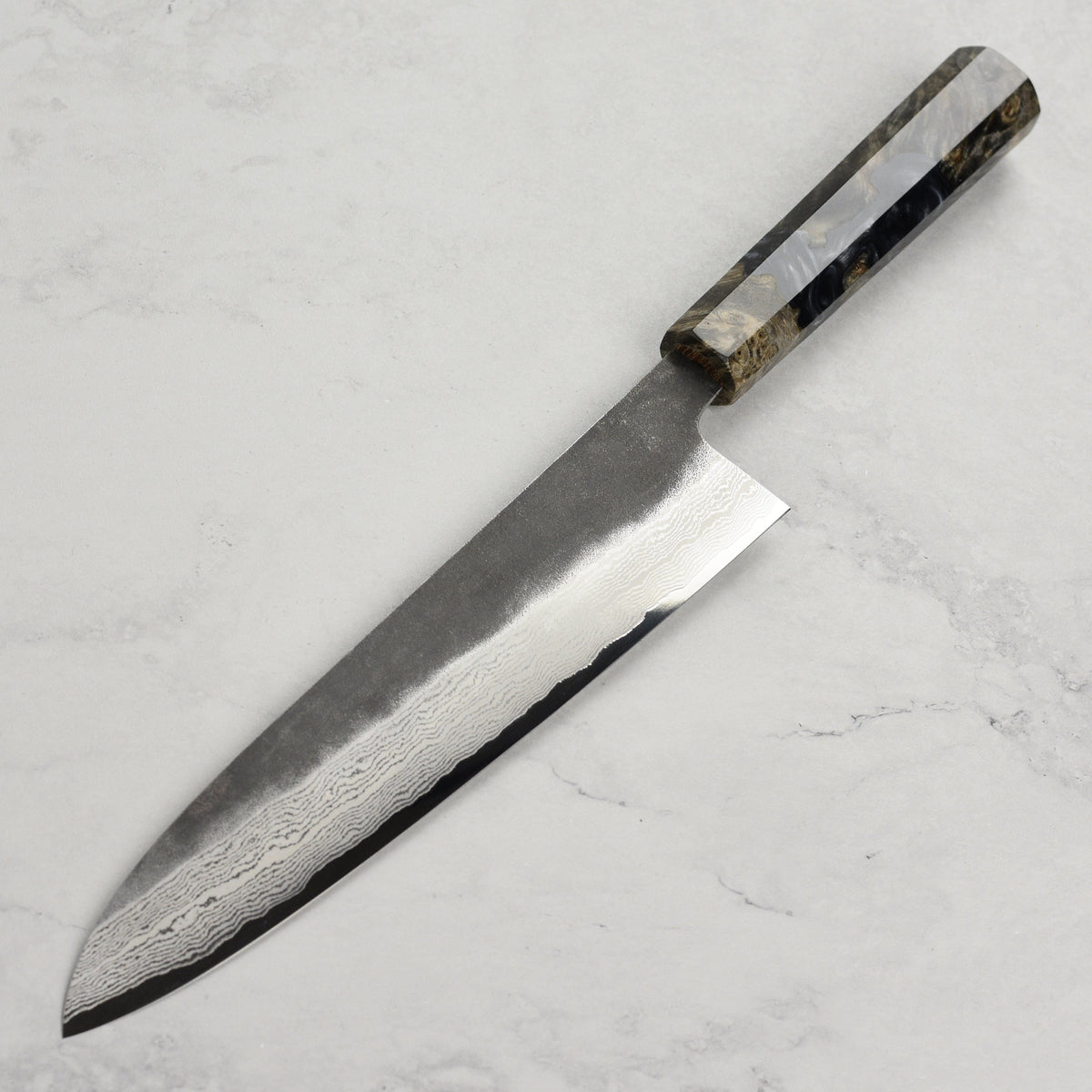 Hatsukokoro Atelier Kurouchi Damascus 9.4" Gyuto