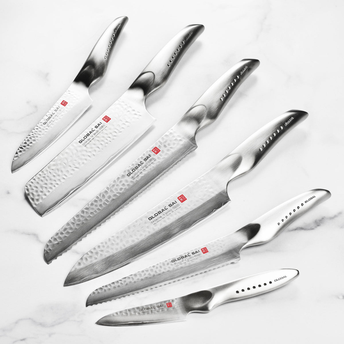 Global Sai 7 Piece Knife Block Set