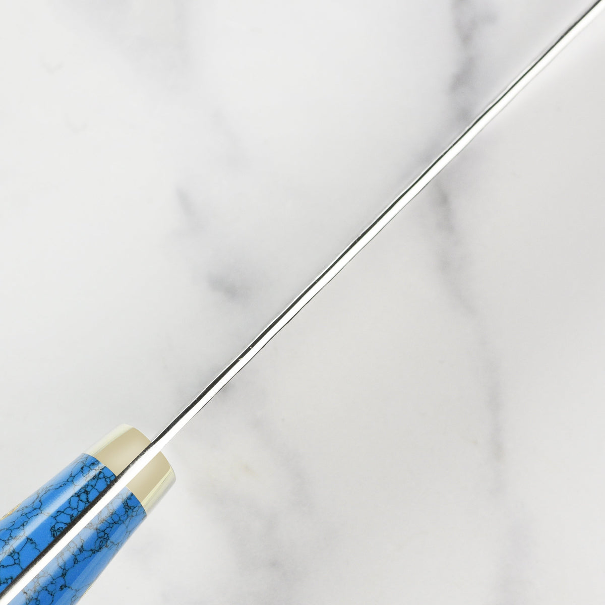Nigara SG2 Migaki Tsuchime 7" Kiritsuke Nakiri, Blue Turquoise