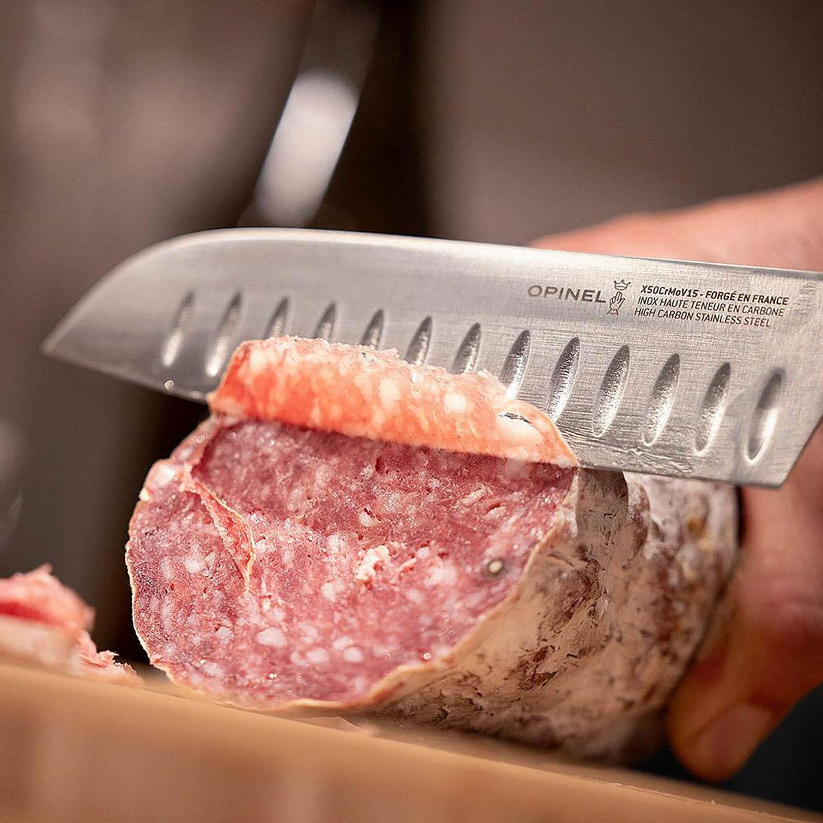 Opinel Forged 1890 7" Hollow Edge Santoku Knife