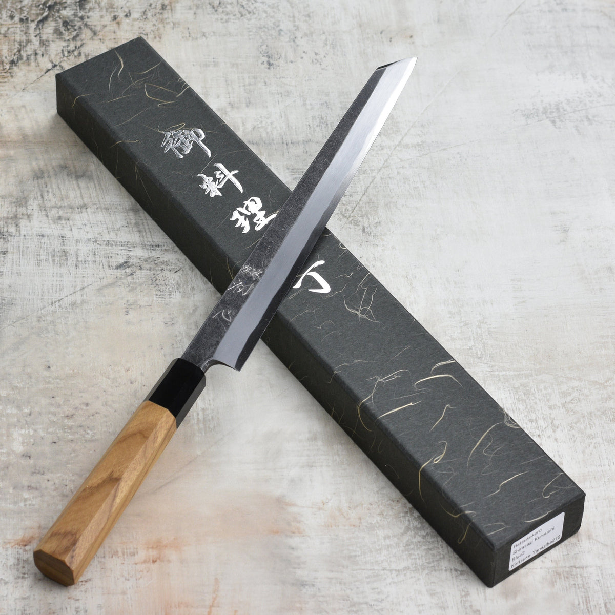 Hatsukokoro Shirasagi Aogami #2 Kurouchi Single-Bevel 10.6" Kiritsuke Yanagiba