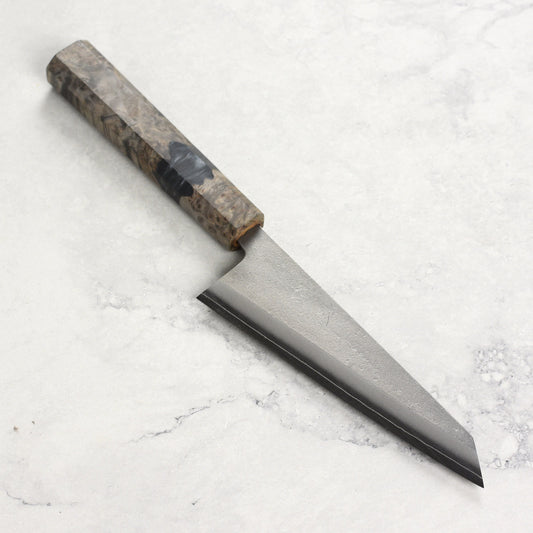 Yoshikane SKD Nashiji Stainless Clad 5.9" Honesuki, Stabilized Birch