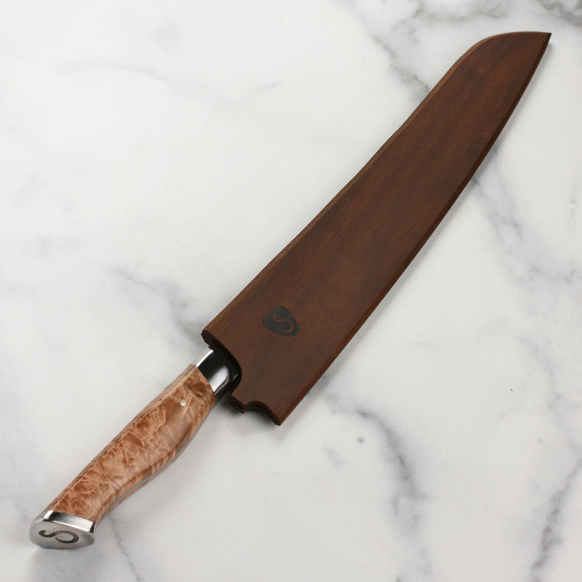 Steelport Carbon Steel 10" Bread Knife with Oregon Maple Magnetic Sheath