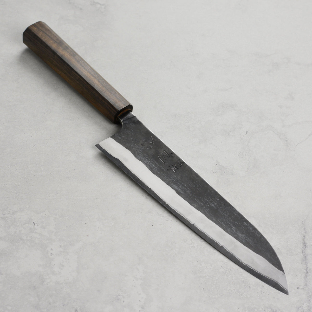Hatsukokoro Kurokaze Shirogami #2 Kurouchi Stainless Clad 8.25" Gyuto