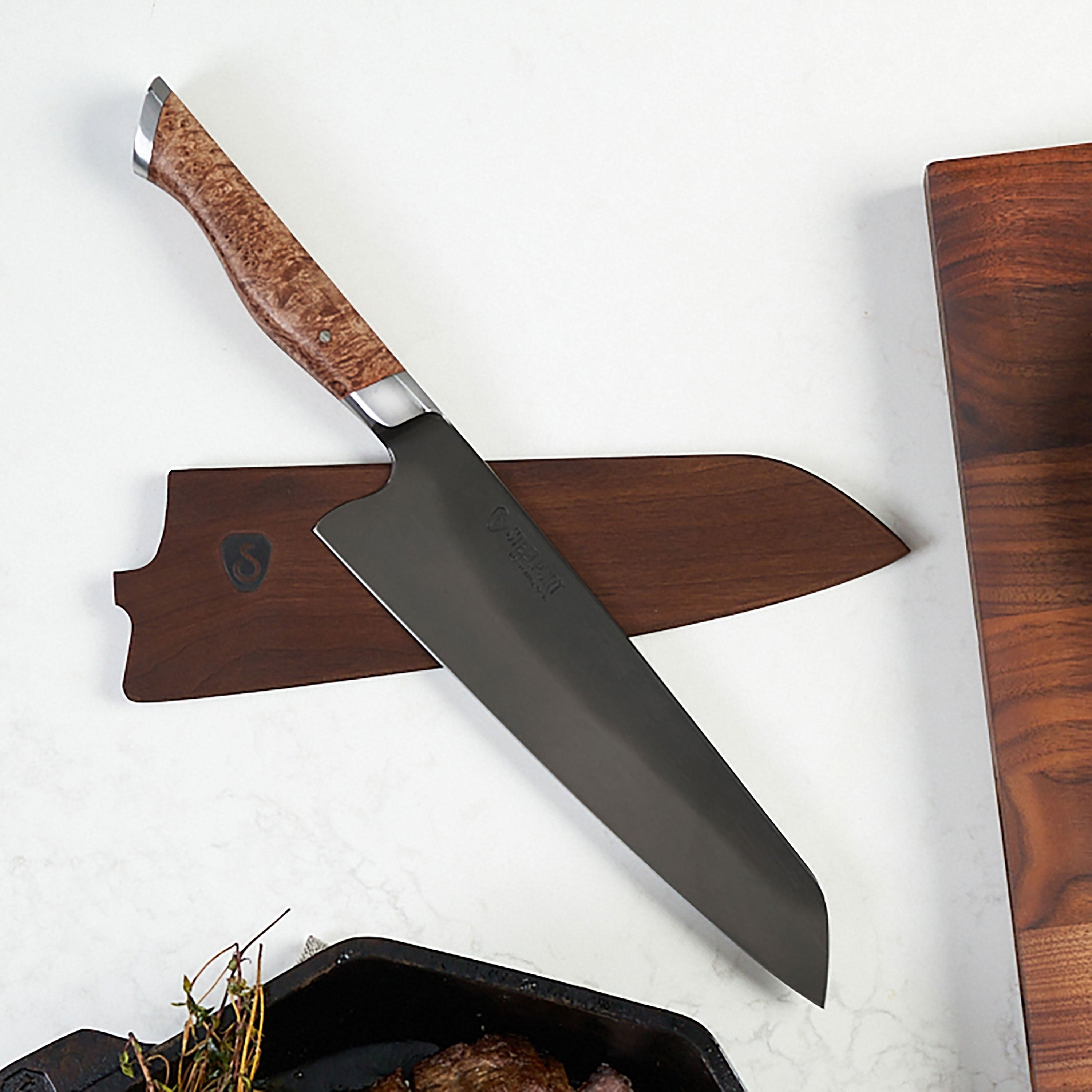 Steelport Carbon Steel 3 Piece Knife Set with Oregon Maple Magnetic Sheaths