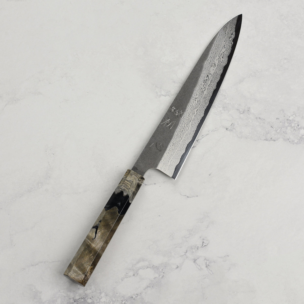 Hatsukokoro Atelier Kurouchi Damascus 8.25" Gyuto