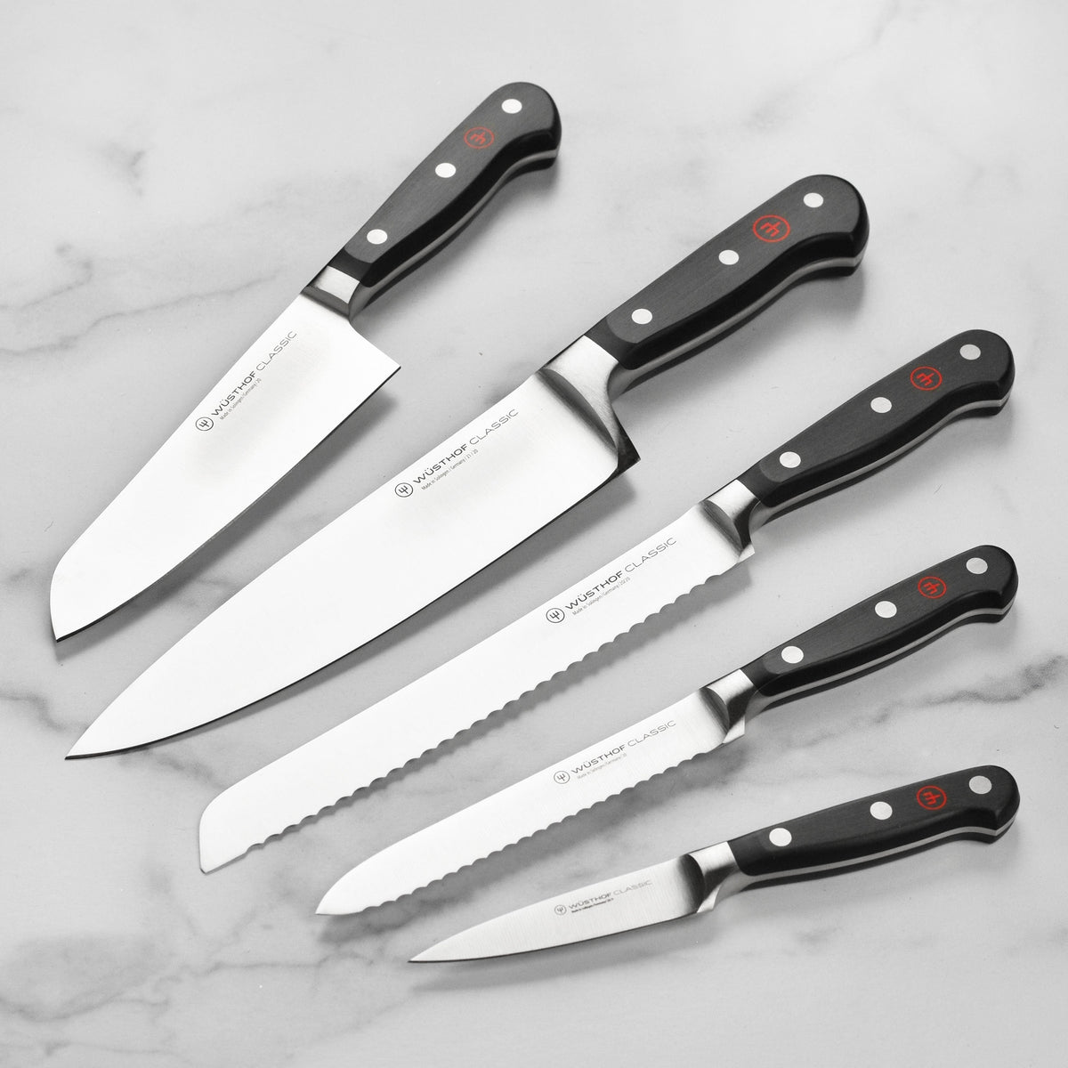Wusthof Classic 7 Piece Acacia Slim Knife Block Set