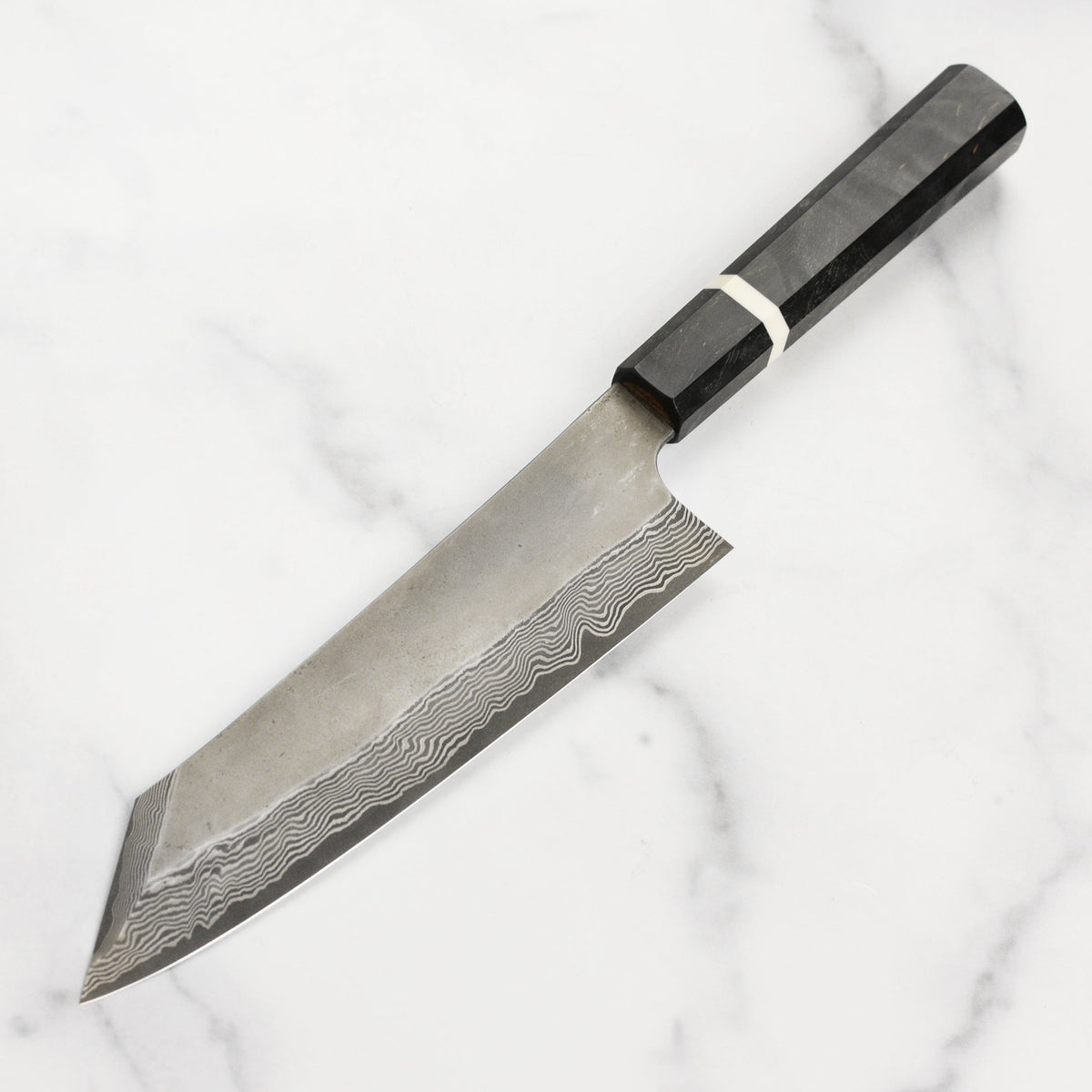 Nigara Ginsan Kurozome Damascus 8.25" Kiritsuke