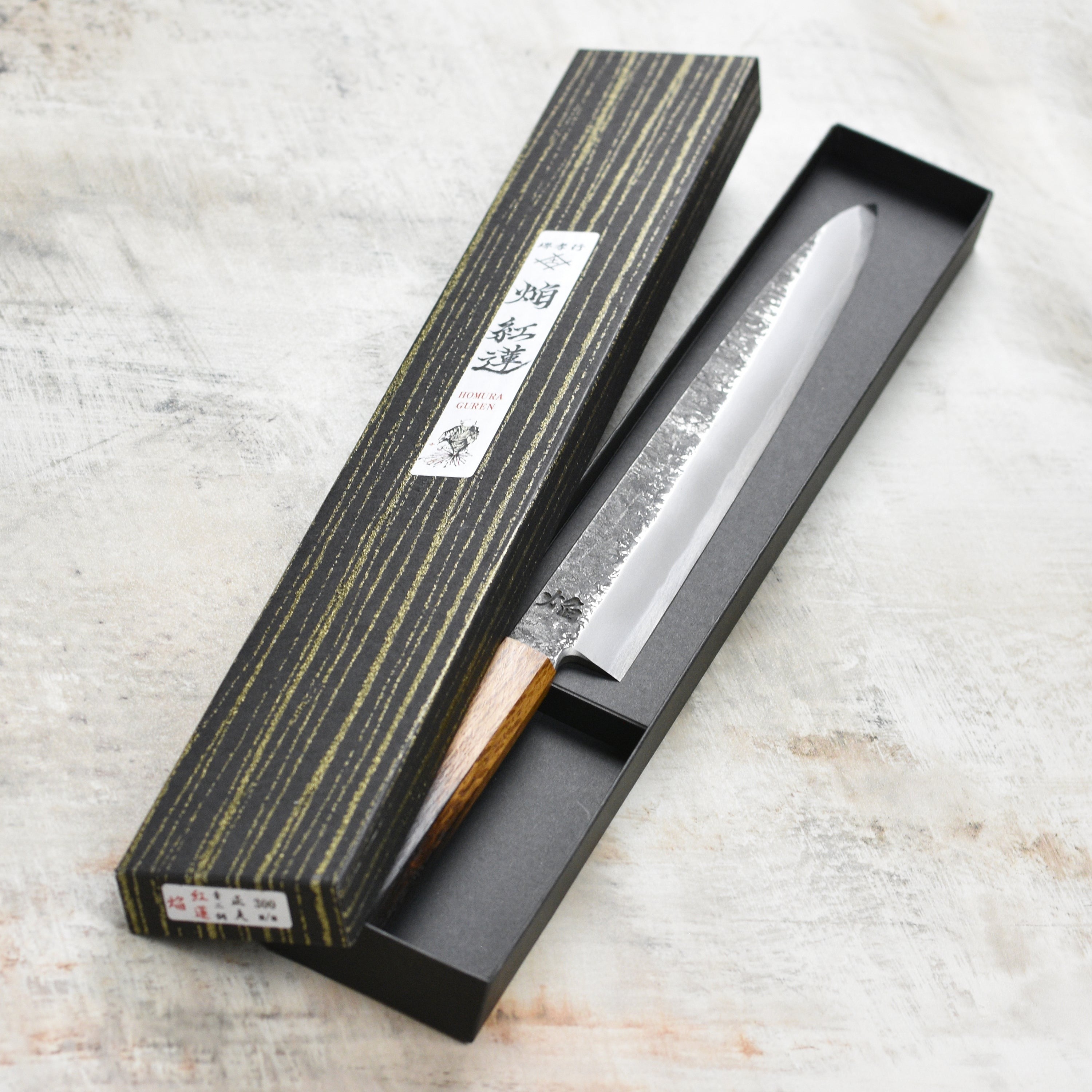 Takayuki x Itsuo Doi Homura Guren Aogami #2 Single-Bevel 11.8" Yanagiba