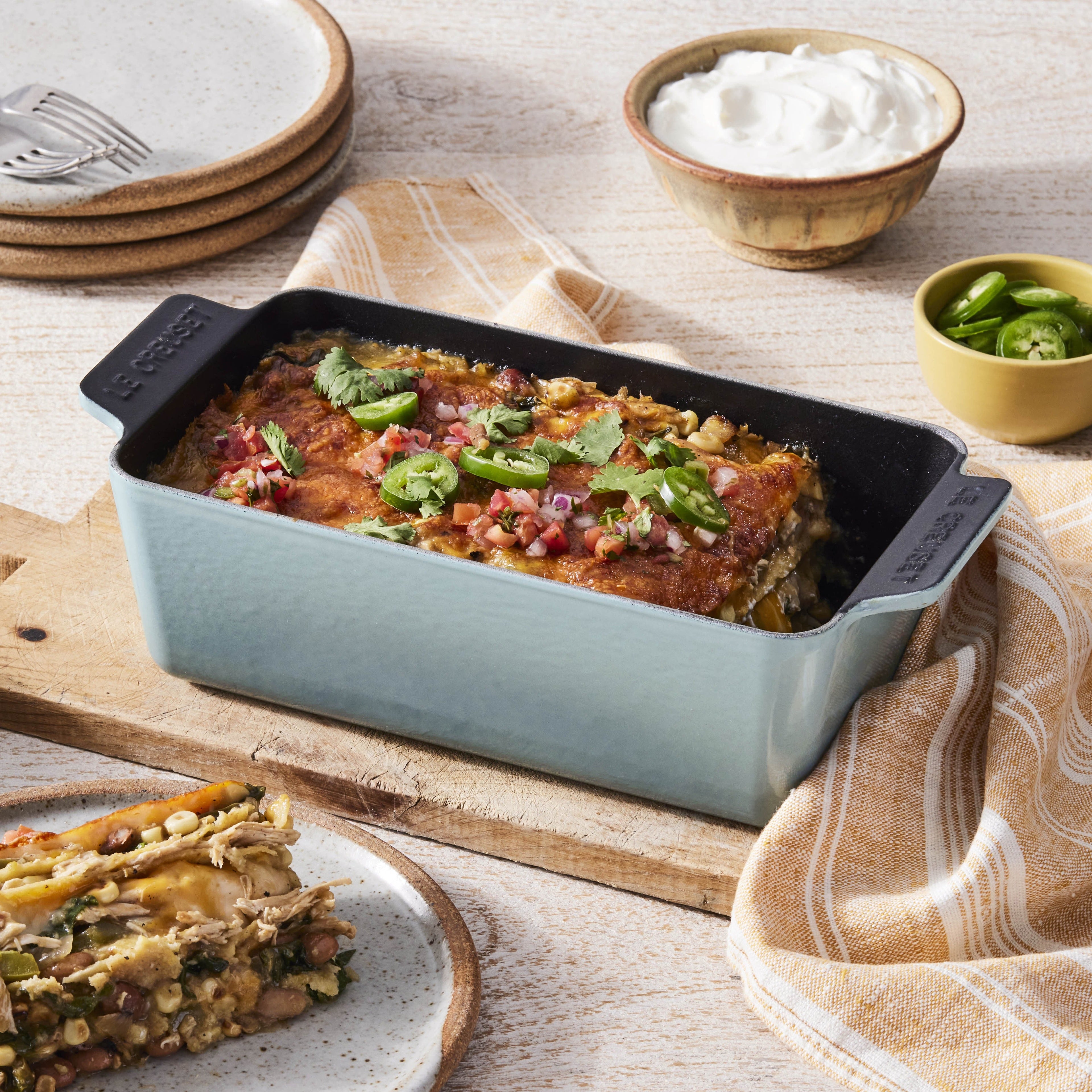 Le Creuset Signature Cast Iron 9 x 5" Sea Salt Loaf Pan