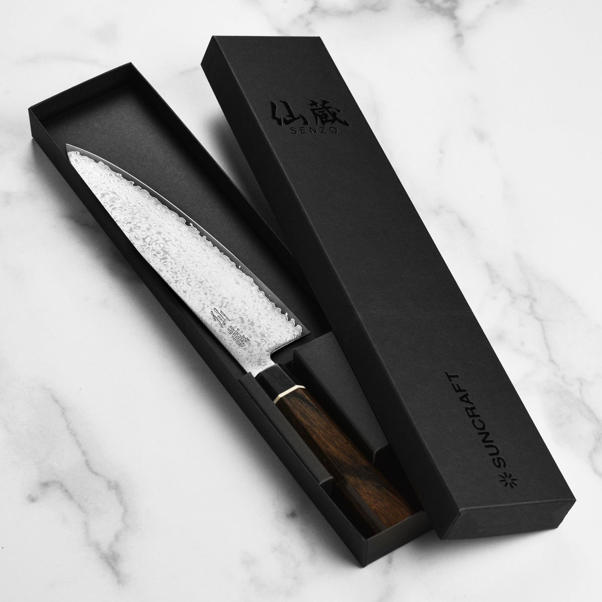 Senzo Black Damascus 8" Chef's Knife