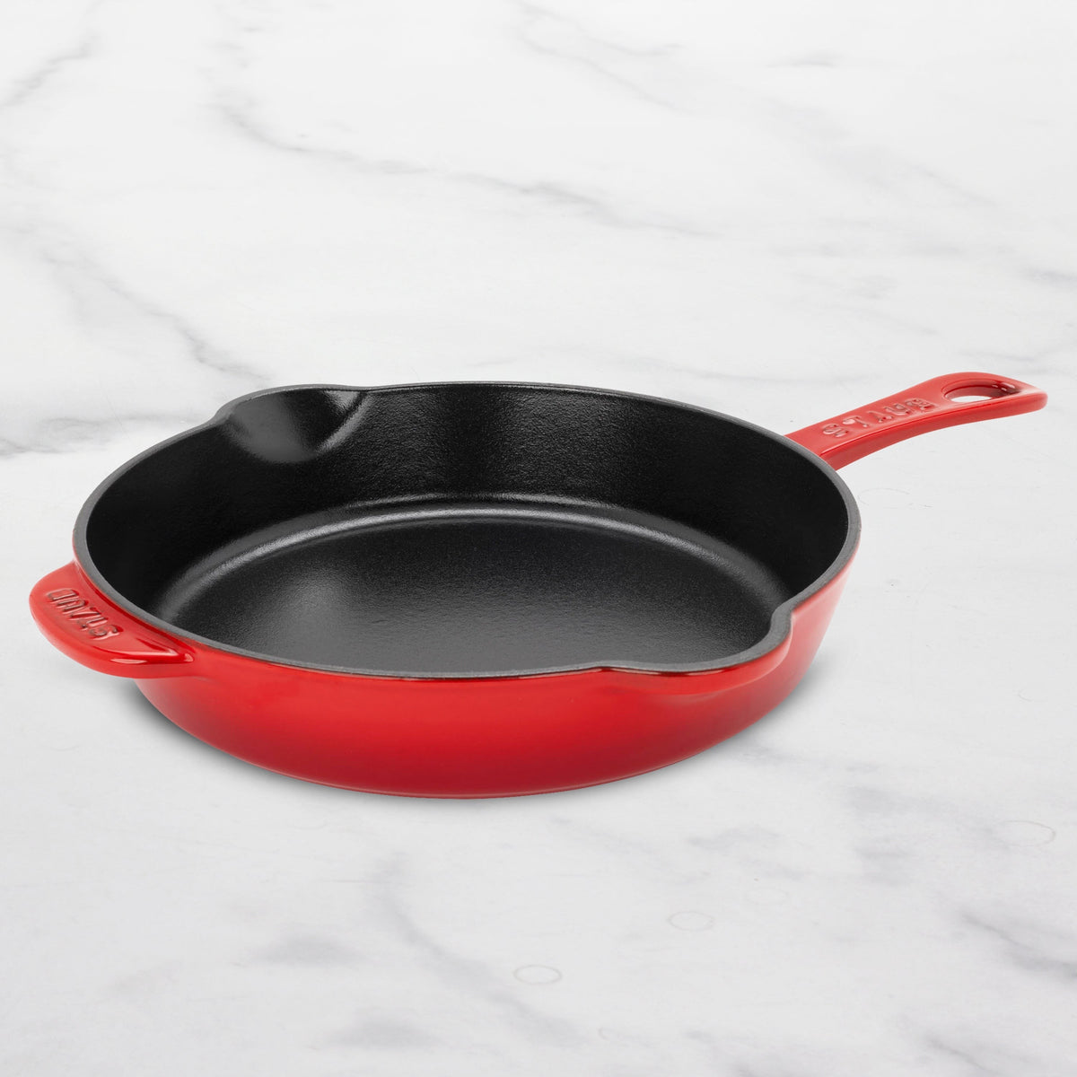 Staub 11" Cherry Red Cast Iron Deep Traditional Skillet