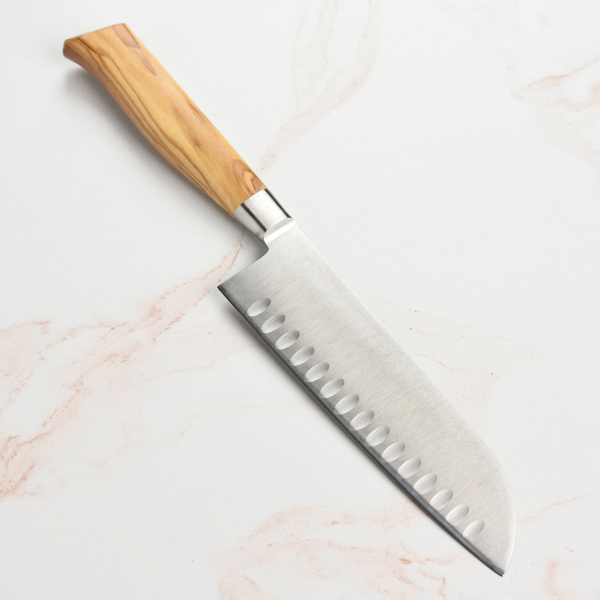 Messermeister Oliva Elite 7" Hollow Edge Santoku Knife
