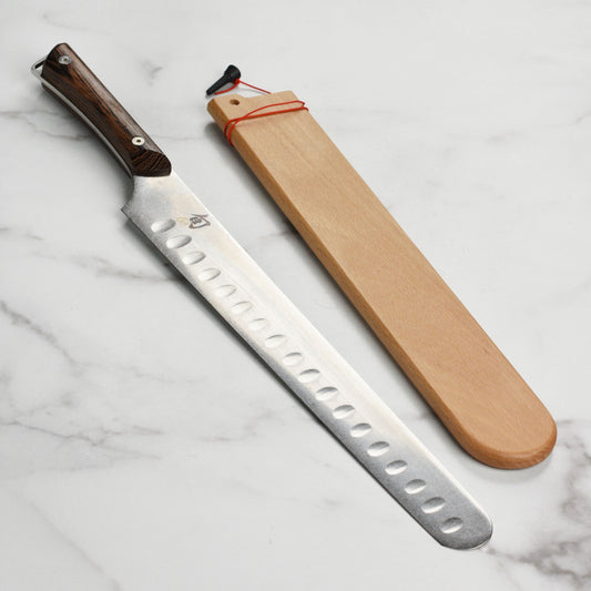 Shun Kanso 12" Hollow Edge Brisket Knife with Saya
