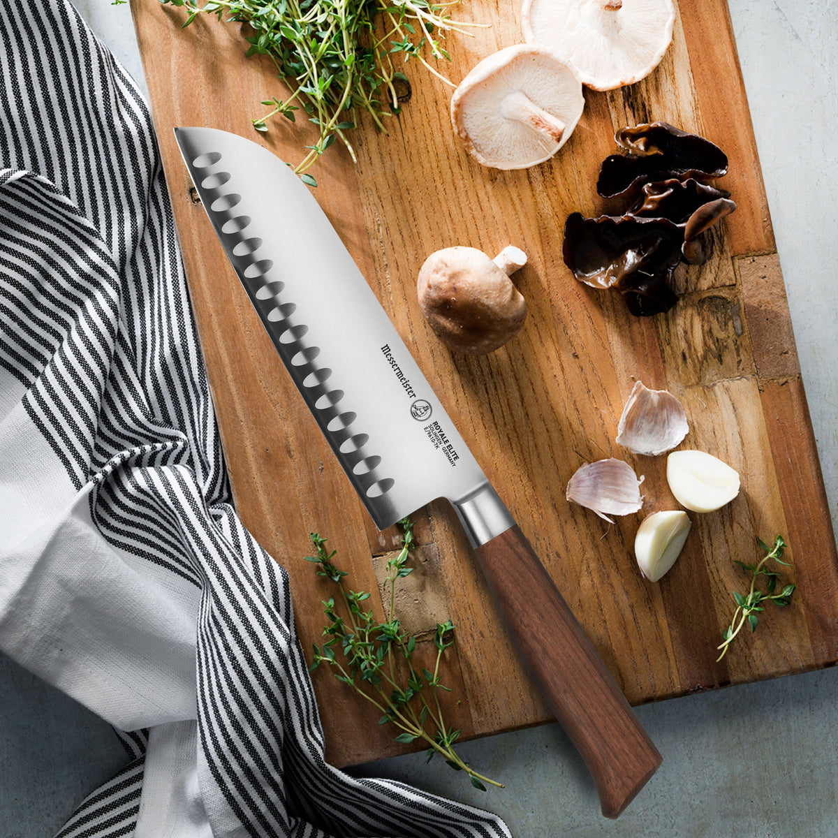 Messermeister Royale Elite 7" Hollow Edge Santoku Knife