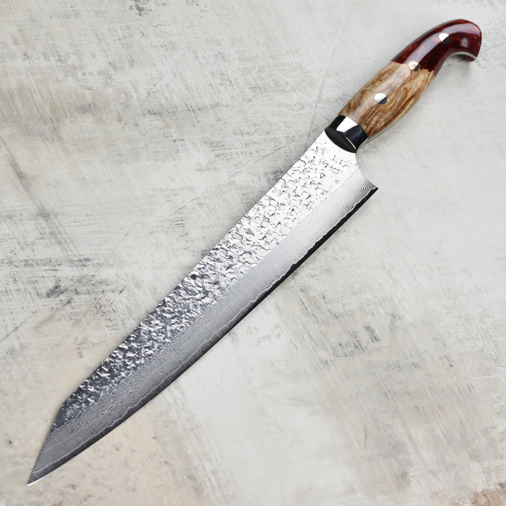 Kurosaki Shizuku Forged SG2 Damascus 10.6" Sujihiki with Saya