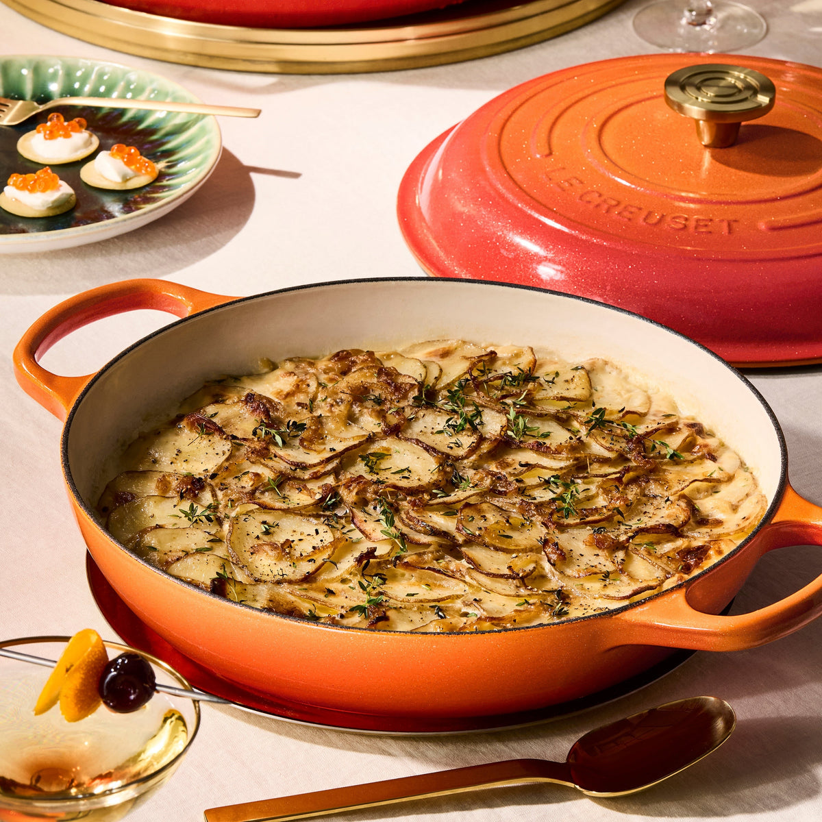 Le Creuset Signature Cast Iron Flamme Doree 6 Piece Cookware Set
