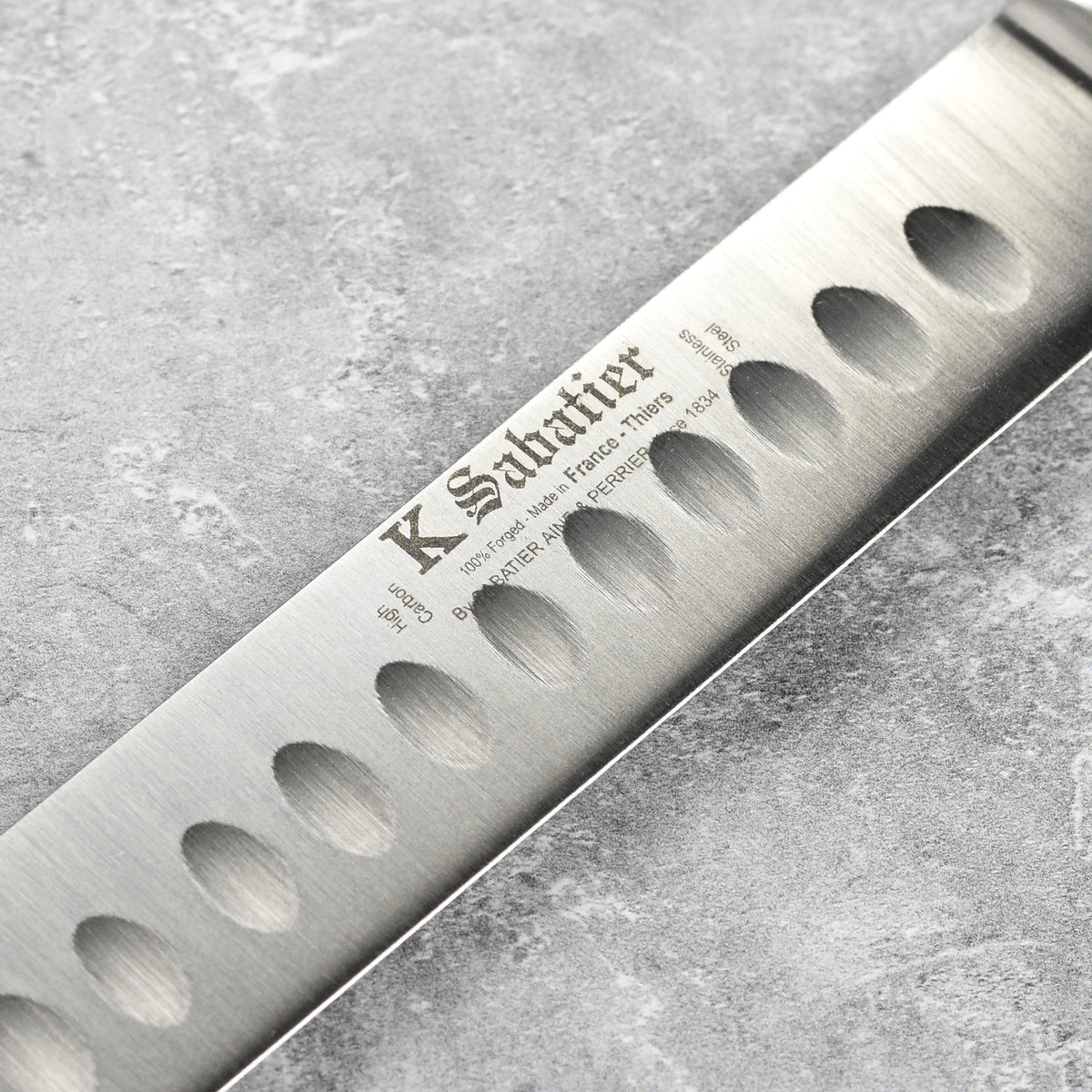 K Sabatier Olive Wood 10" Hollow Edge Slicing Knife