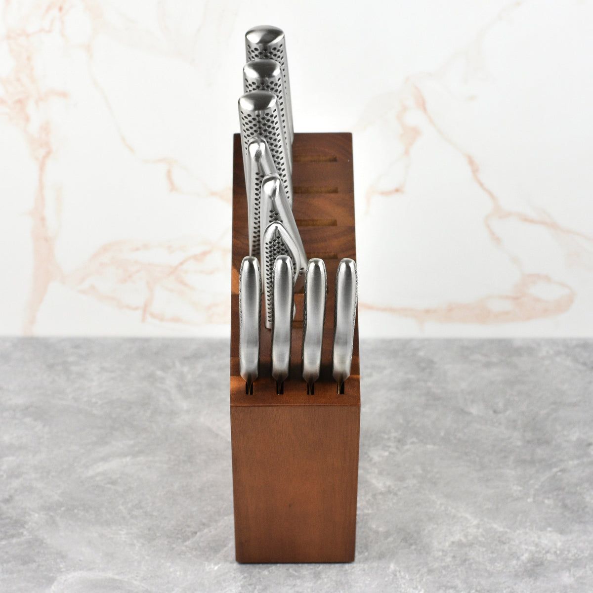 Global Akari 11 Piece Knife Block Set, Acacia