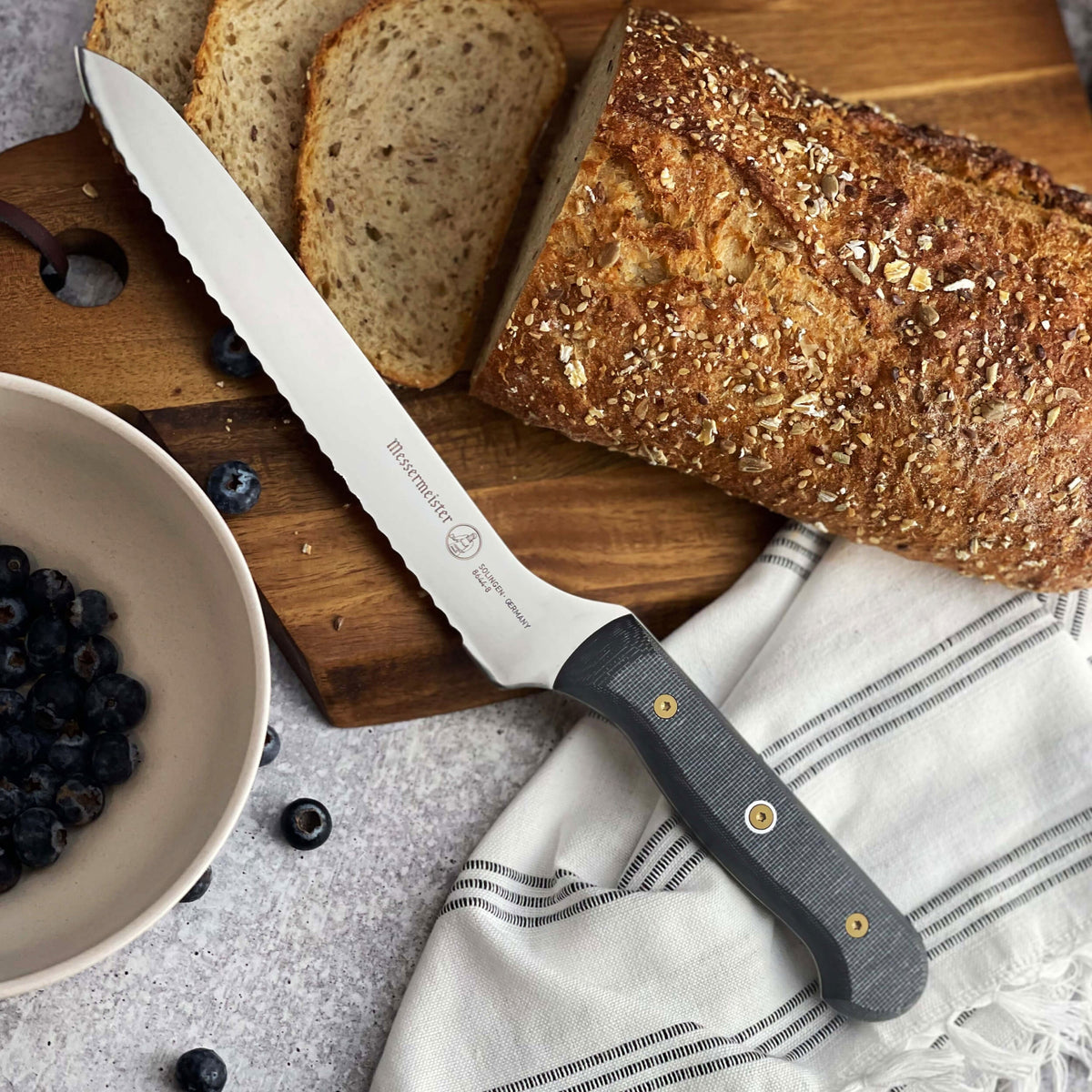 Messermeister Custom Micarta 8" Offset Bread Knife