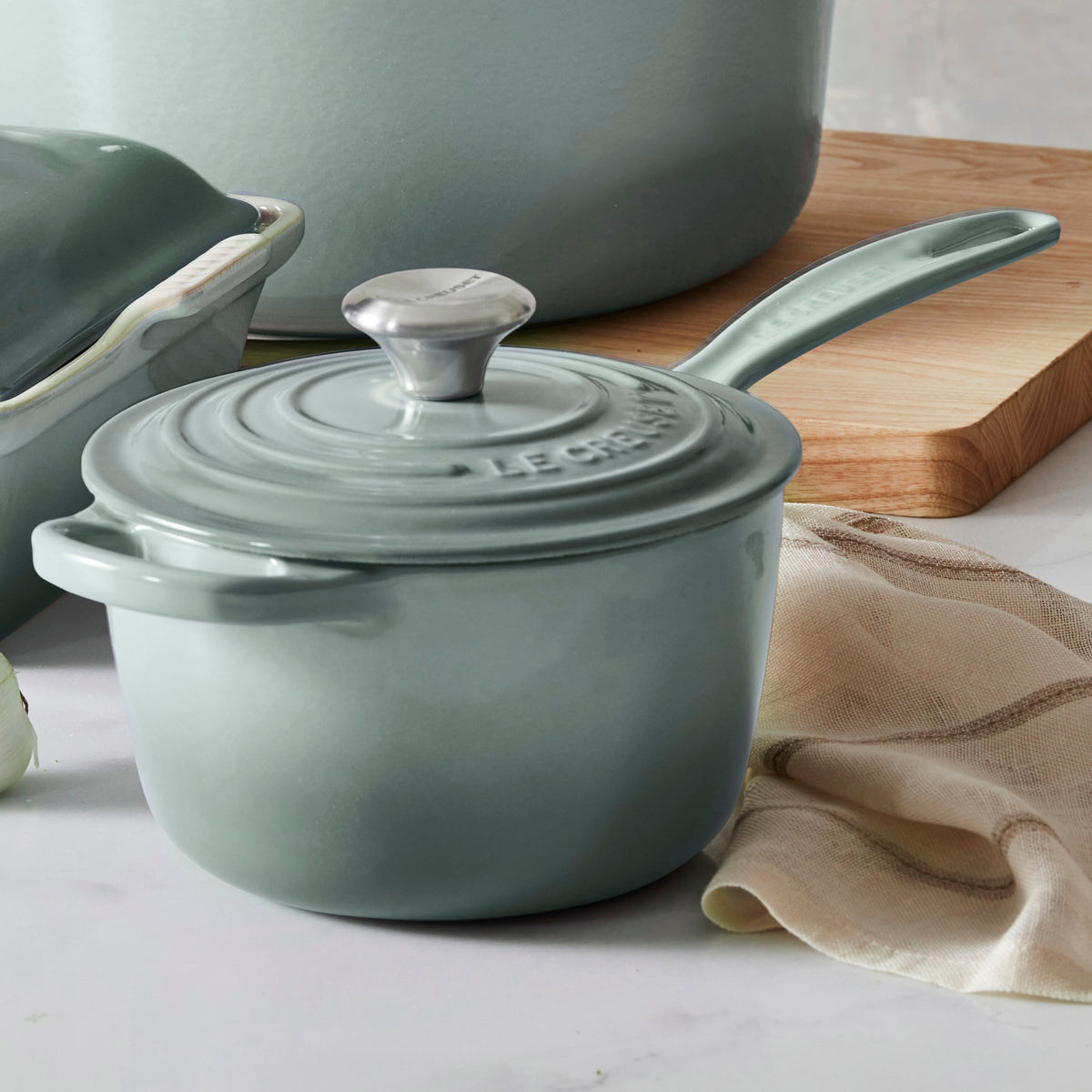 Le Creuset Signature Cast Iron 1.75-quart Sea Salt Saucepan