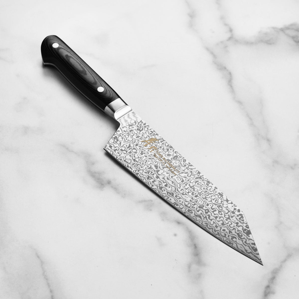Takayuki Coreless Damascus 7.5" Kengata Gyuto