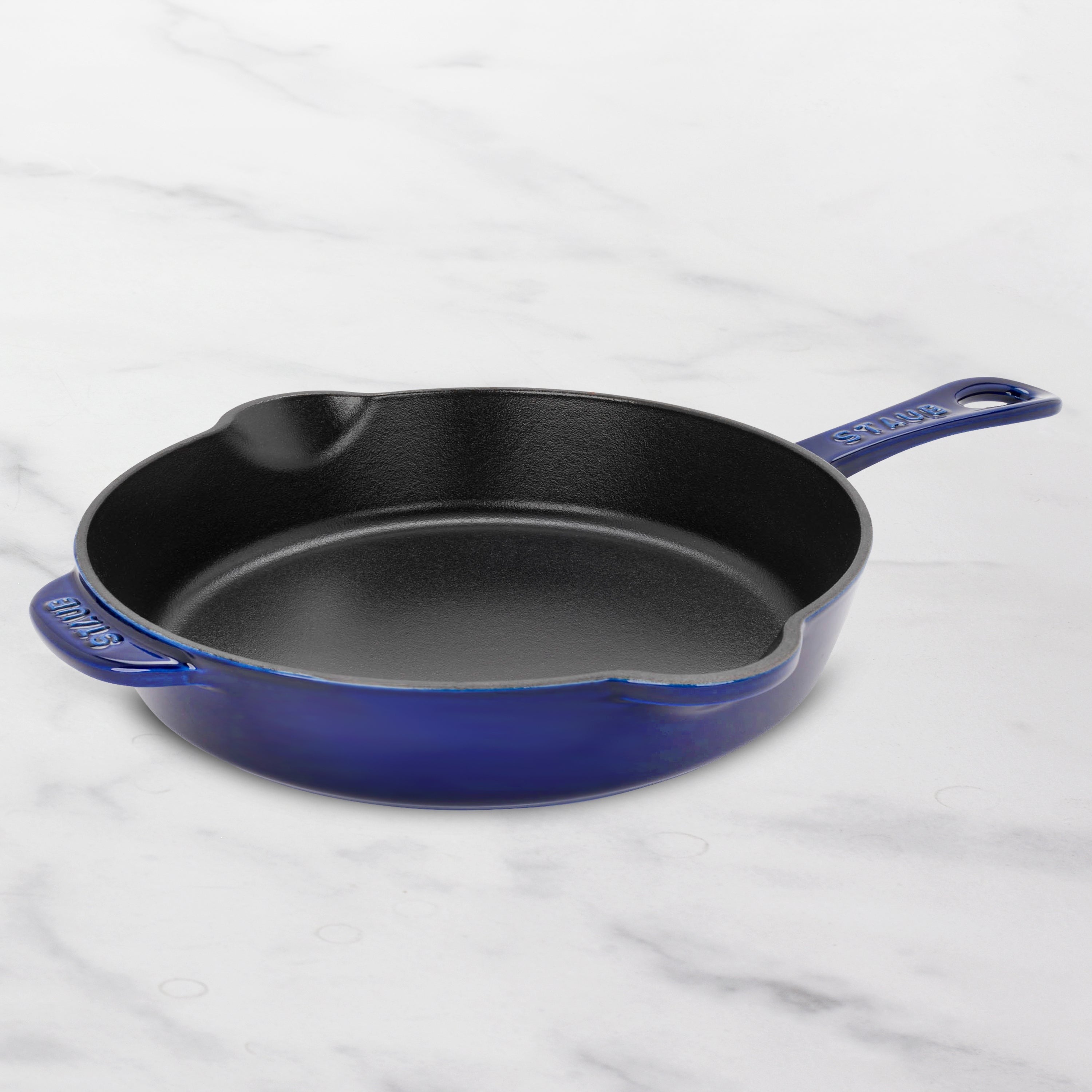 Staub 11" Sapphire Blue Cast Iron Deep Traditional Skillet