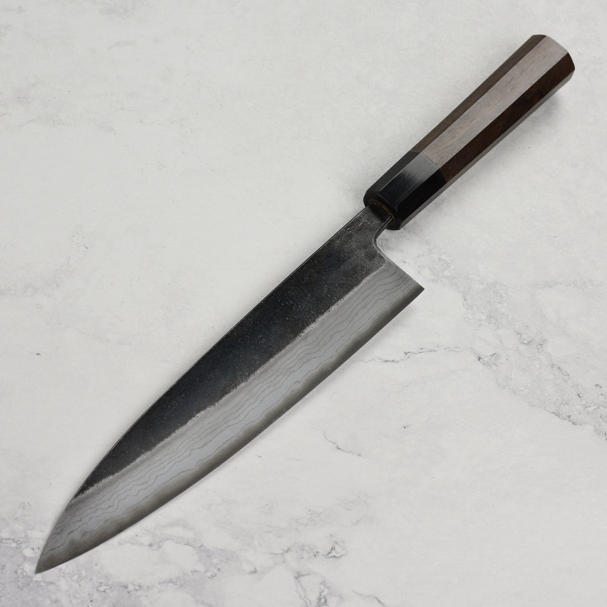 Hatsukokoro Kumokage Aogami Kurouchi Damascus 9.4" Gyuto