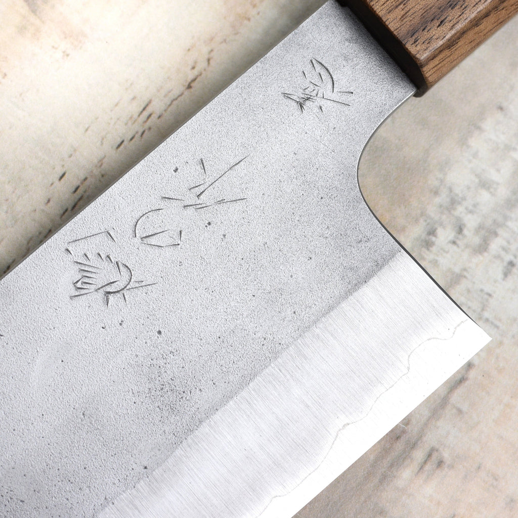 Hatono Shirogami #1 Nashiji Stainless Clad 6.7" Tall Nakiri