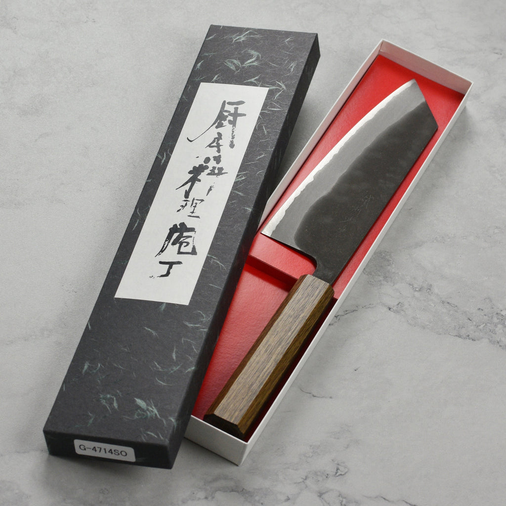 Shiro Kamo Aogami Super Kurouchi Stainless Clad 7" Bunka