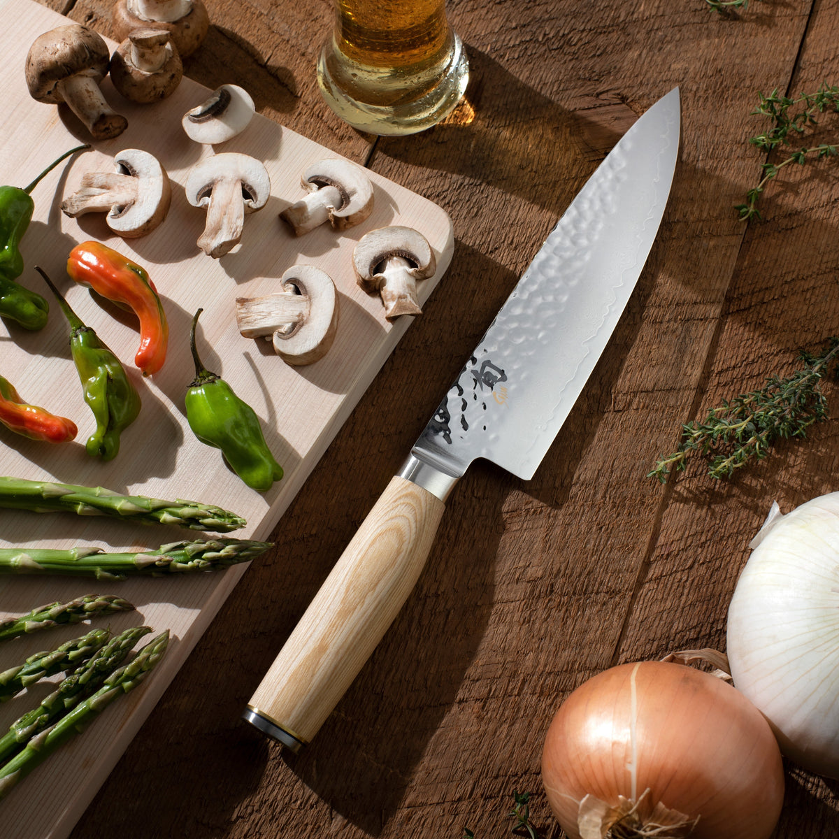 Shun Premier Blonde 5 Piece Slimline Knife Block Set