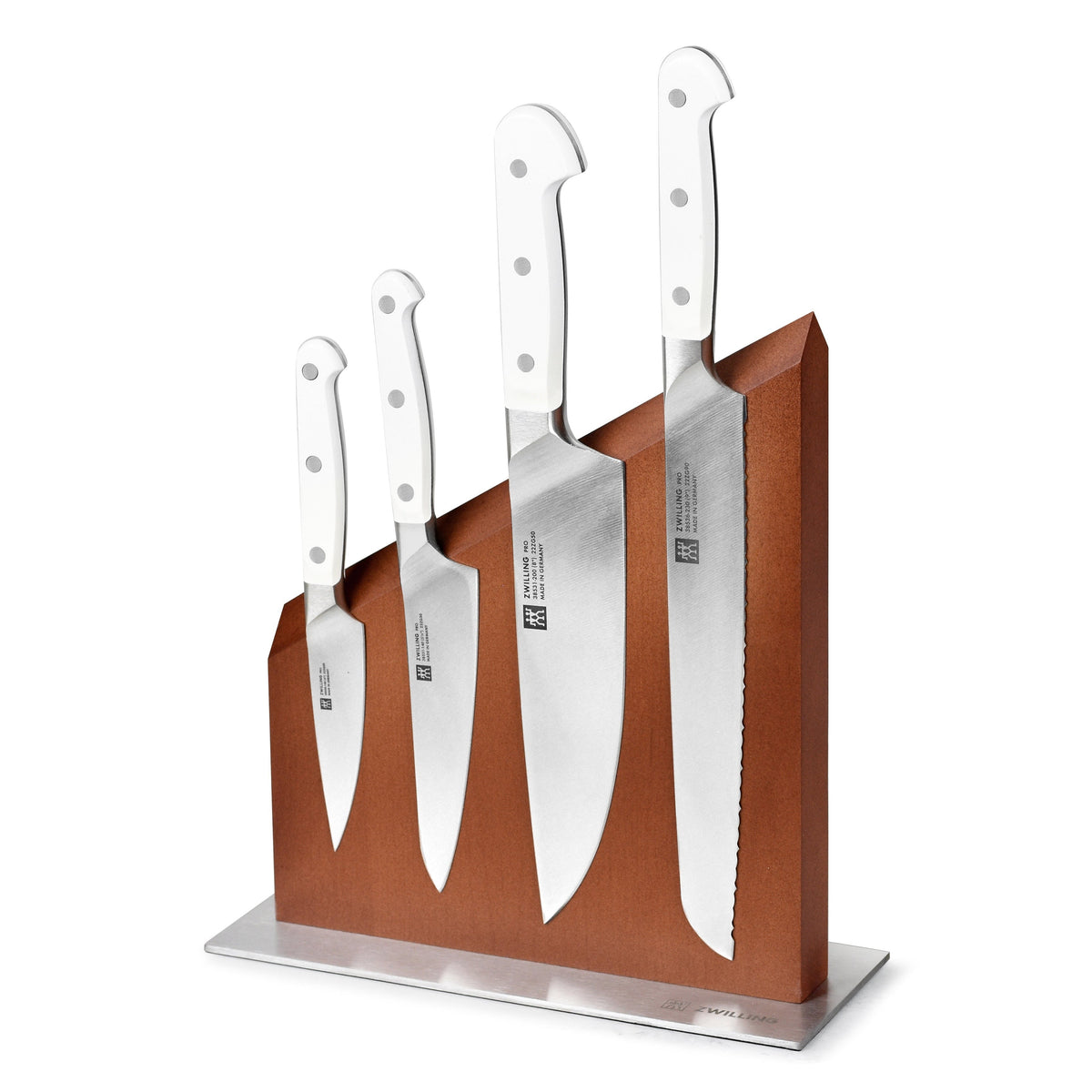 Zwilling Pro Le Blanc 5 Piece Magnetic Knife Block Set