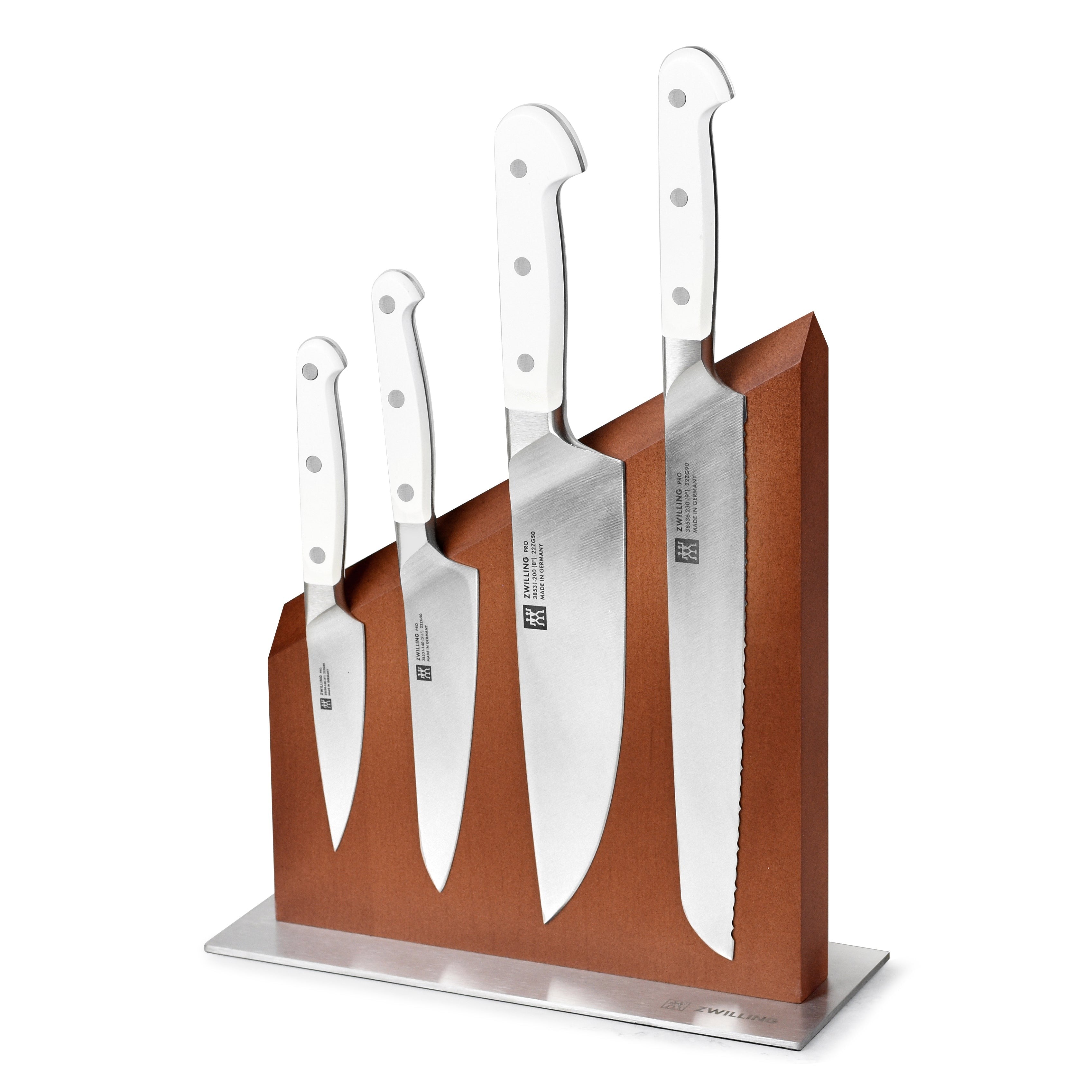 Zwilling Pro Le Blanc 5 Piece Magnetic Knife Block Set