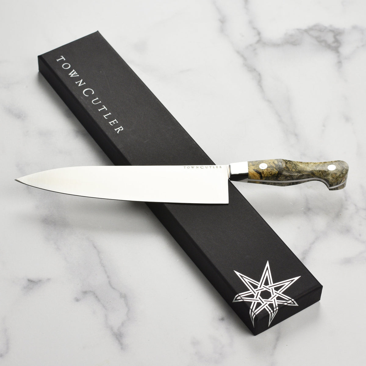 Town Cutler Classic AEB-L 8.5" Chef's Knife with Leather Sheath
