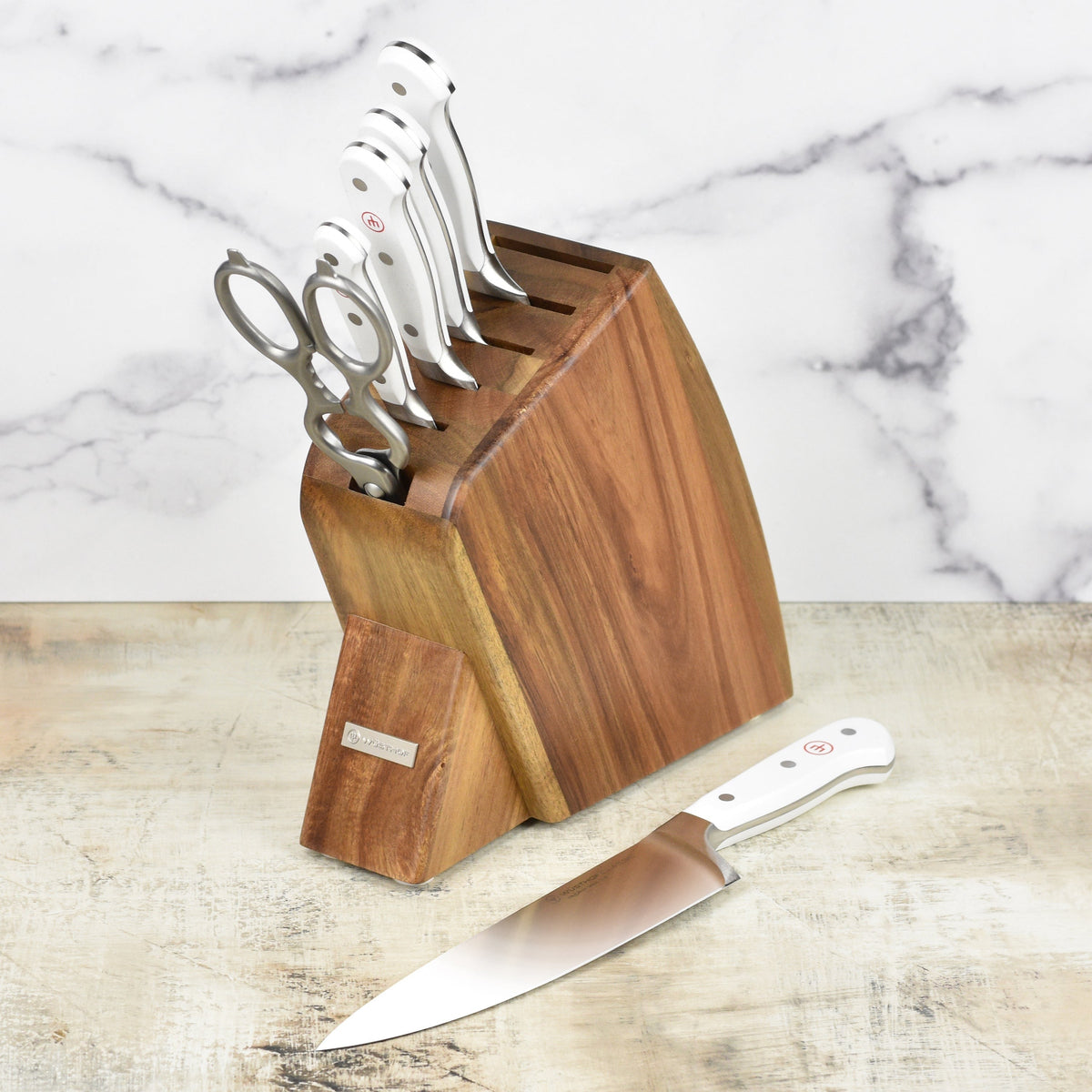 Wusthof Classic White 7 Piece Slim Knife Block Set