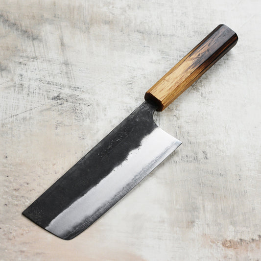 Matsubara Shirogami #1 Kurouchi Stainless Clad 6.5" Nakiri