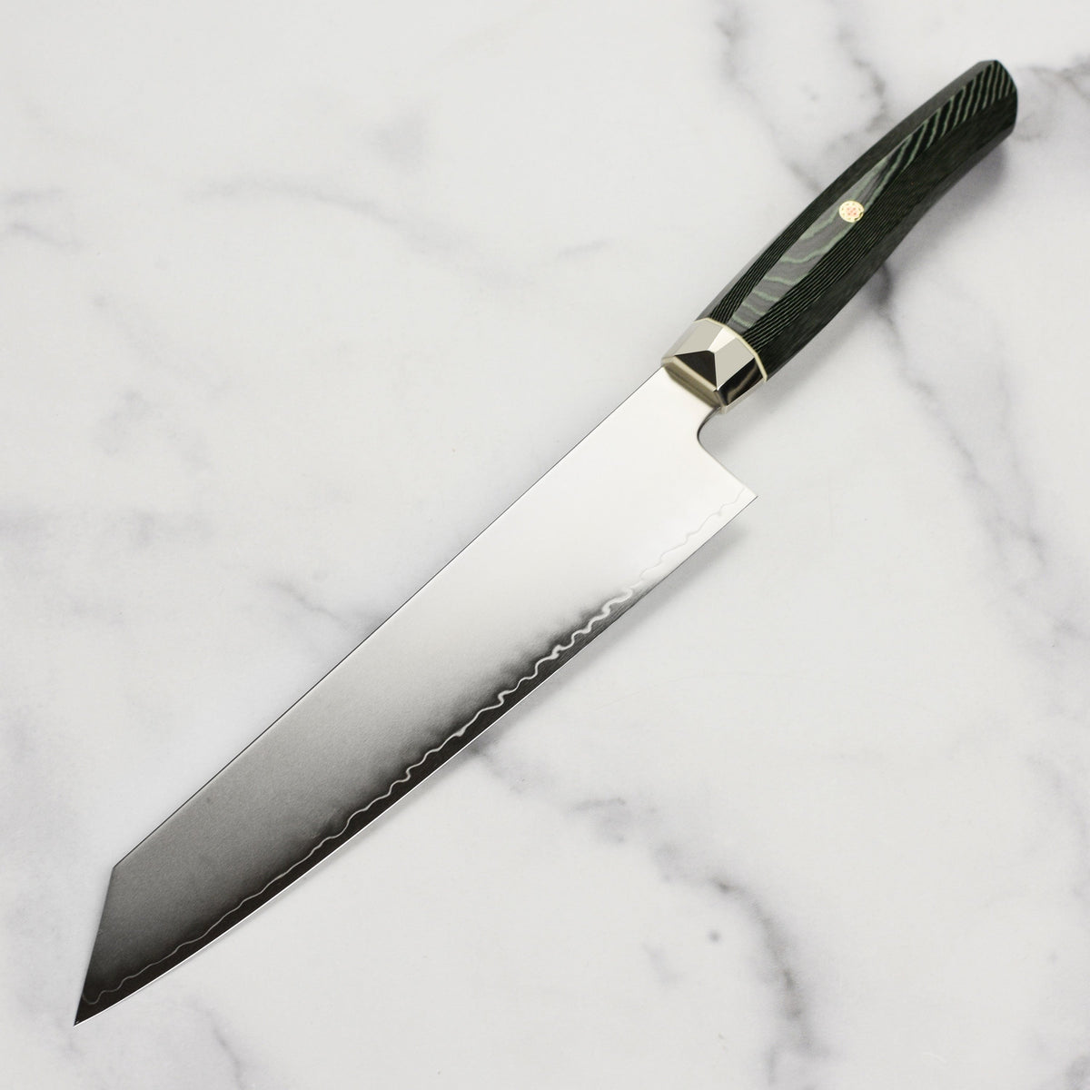 Zanmai Revolution SG2 9" Kiritsuke with Green Micarta Handle