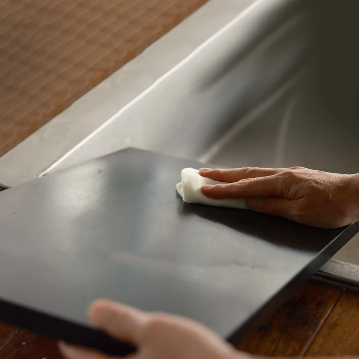 Asahi Black Professional Rubber Cutting Board, 19.7 x 13" (20mm)