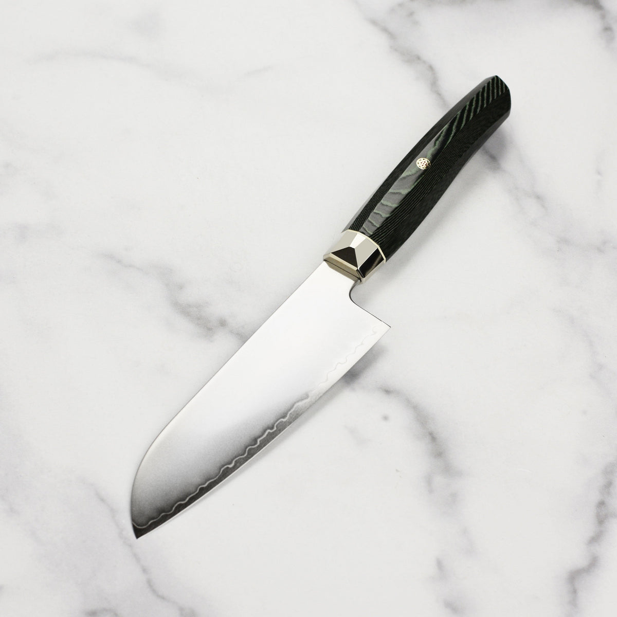 Zanmai Revolution SG2 5.9" Ko-Santoku with Green Micarta Handle