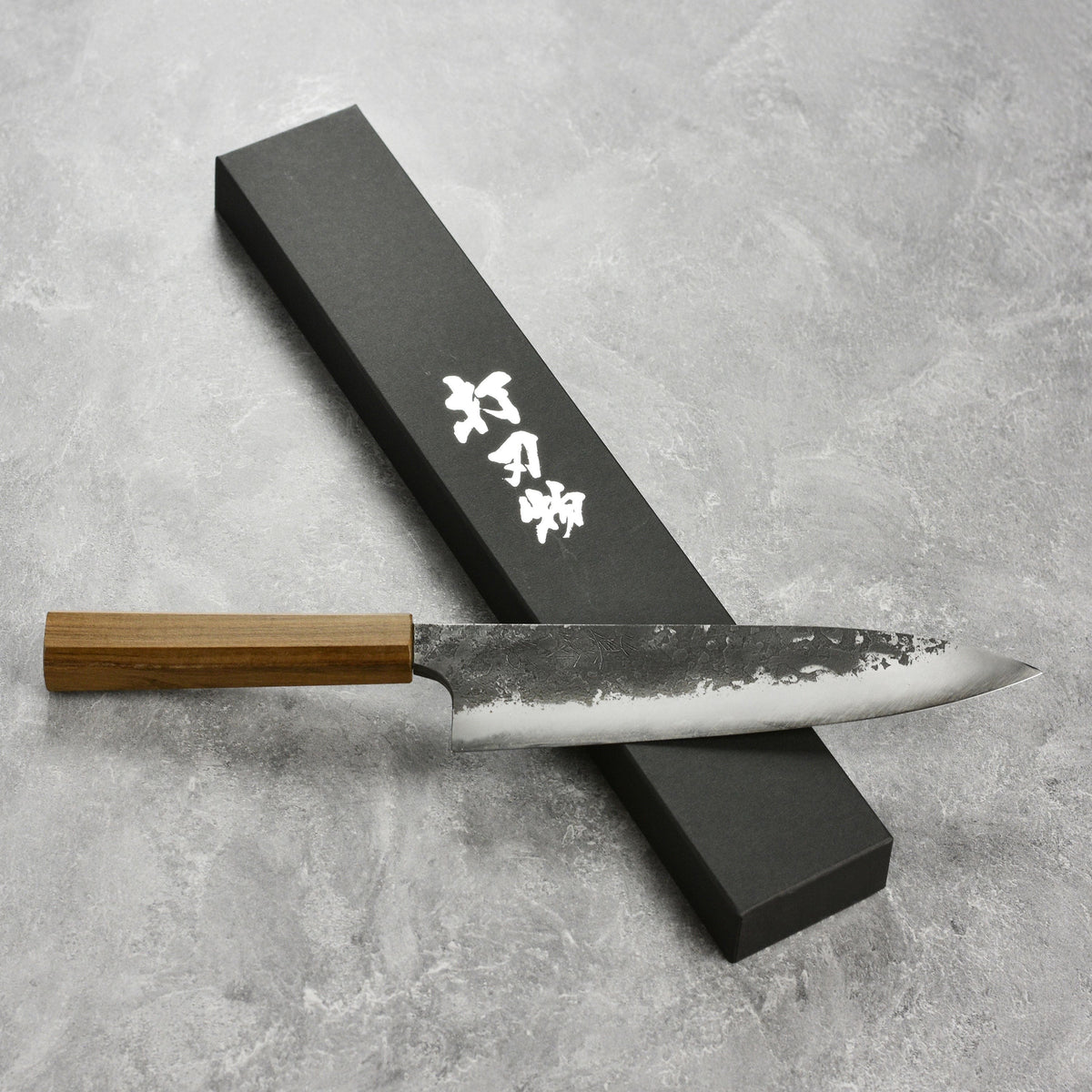 Mazaki Shirogami #2 Kurouchi Nashiji 8.25" Gyuto